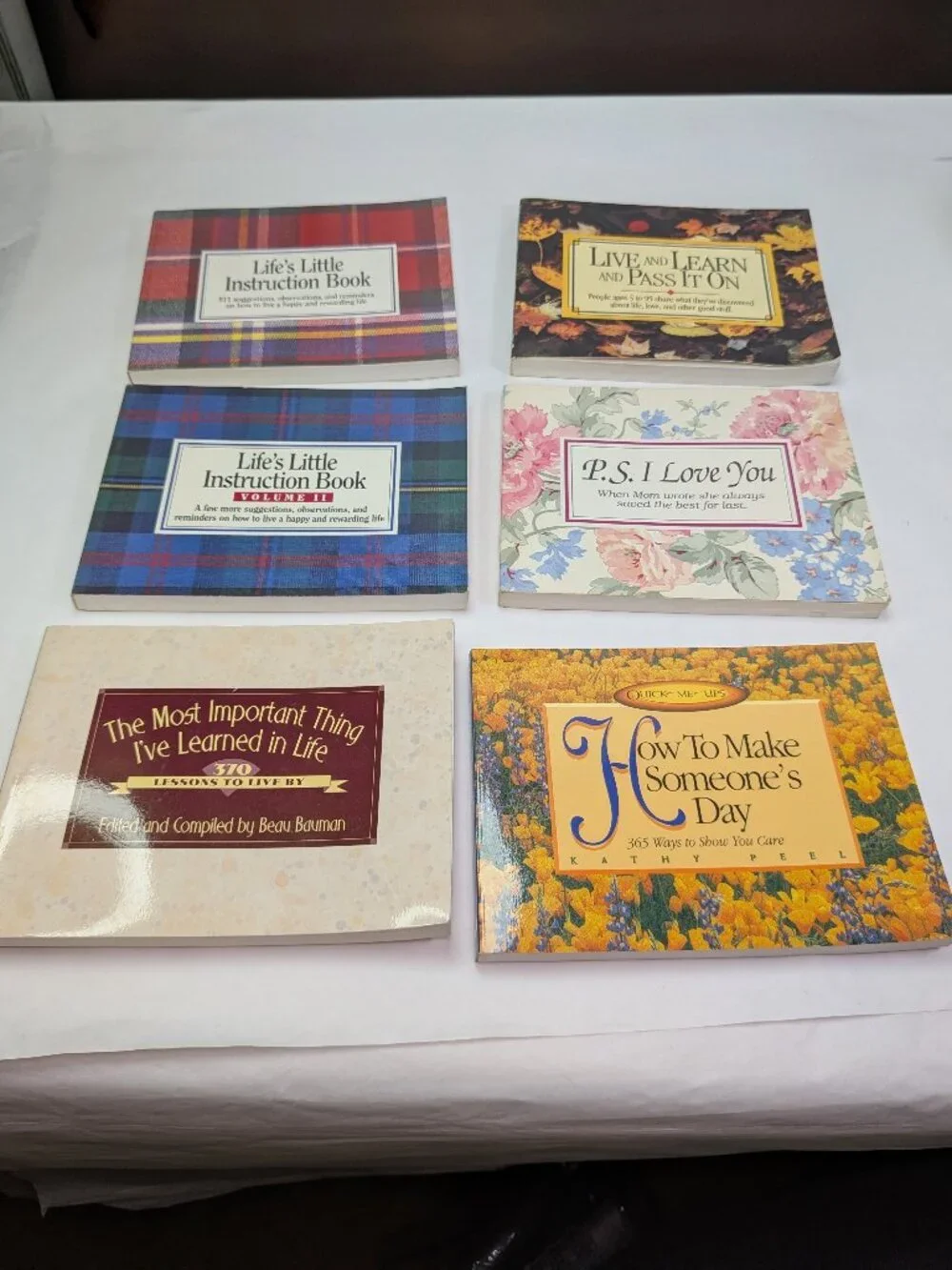 Vintage Inspirational Book Lot Life's Little Instruction Book H Jackson Brown Jr